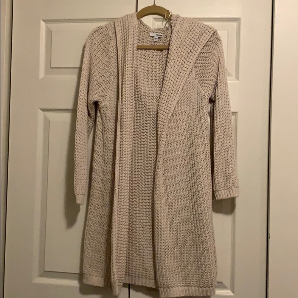 Knit Hooded longsleeve cardigan